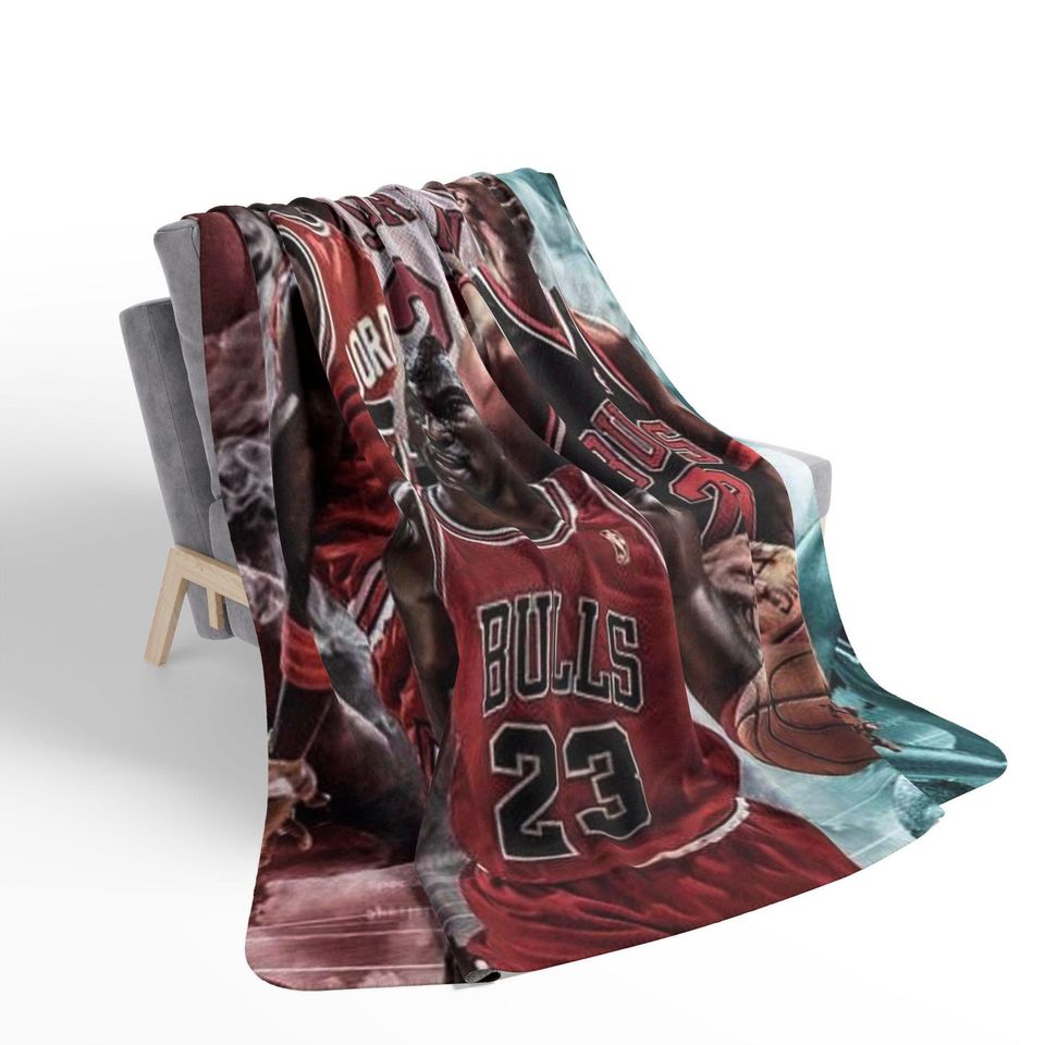 Michael Jordan Sherpa Fleece Blanket, Chicago Bulls Gift