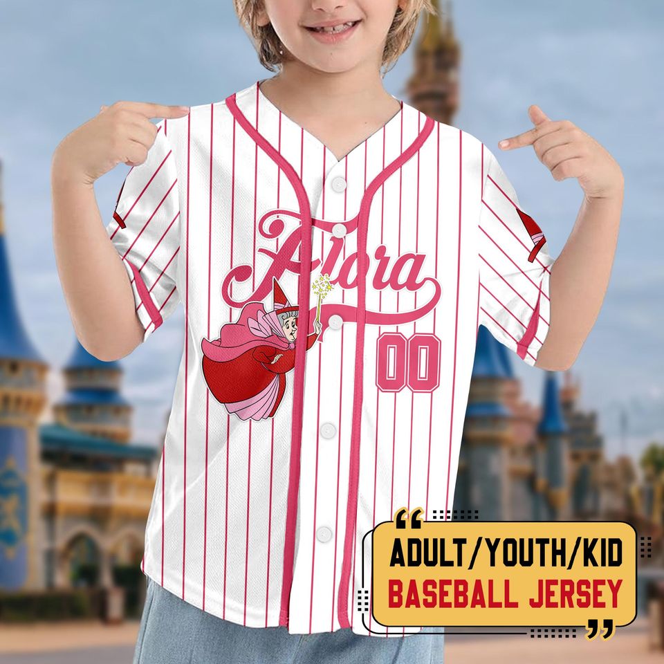 Personalized Sleeping Beauty Good Fairies Baseball Jersey