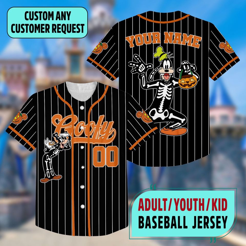 Custom Mickey Mouse Halloween Collection Baseball Jersey