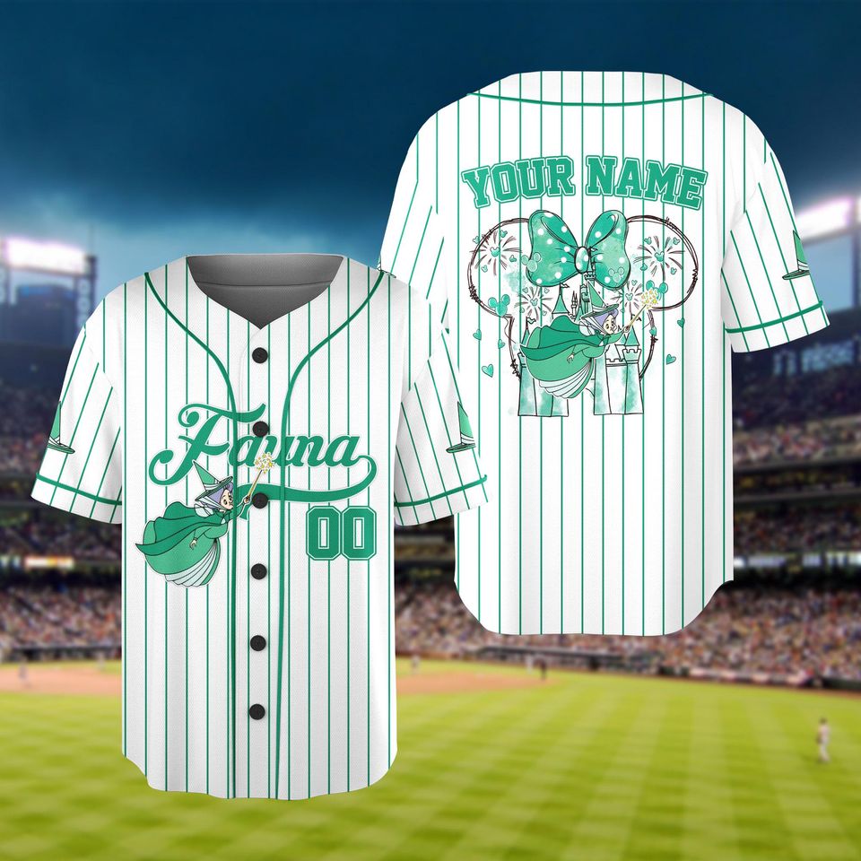 Personalized Sleeping Beauty Good Fairies Baseball Jersey