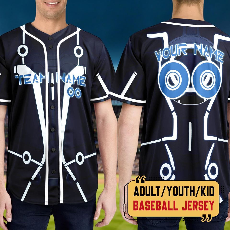 Personalized Disney Tron Legacy Cosplay Baseball Team Jerseys