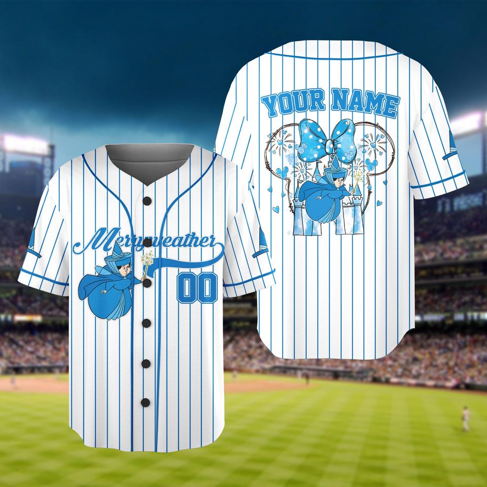 Personalized Sleeping Beauty Good Fairies Baseball Jersey