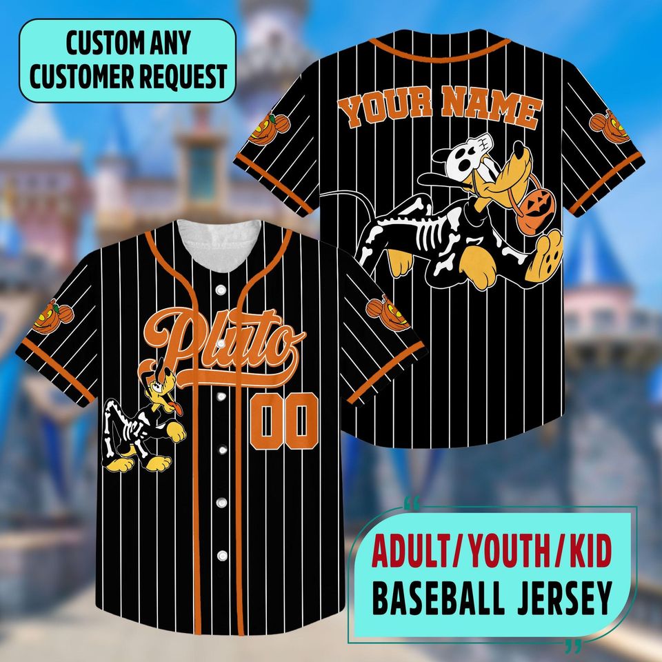 Custom Mickey Mouse Halloween Collection Baseball Jersey