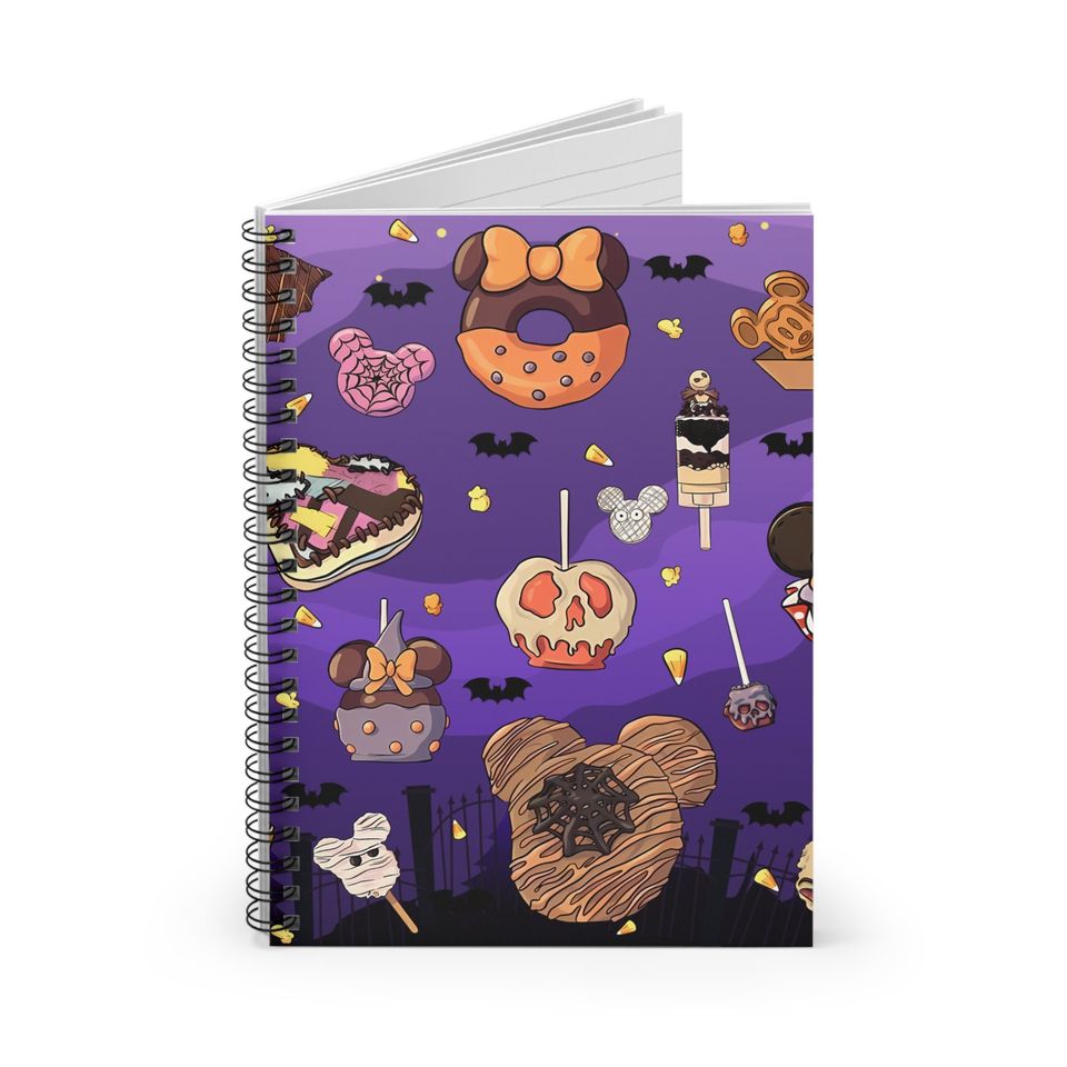 Disney Halloween Snacks Notebook|Spiral Notebook - Ruled Line
