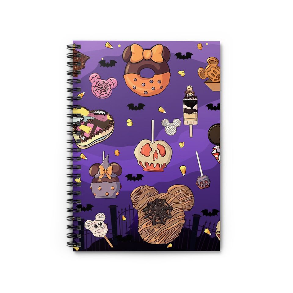 Disney Halloween Snacks Notebook|Spiral Notebook - Ruled Line