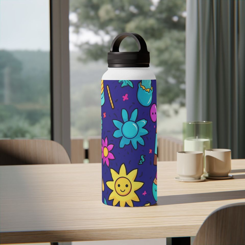 Stainless Steel Water Bottle, Handle Lid, Bottle Gift