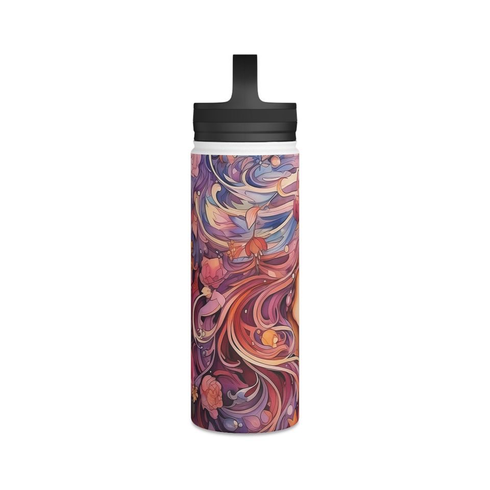 Stainless Steel Water Bottle, Handle Lid
