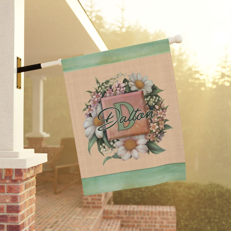 Personalized monogram house flags