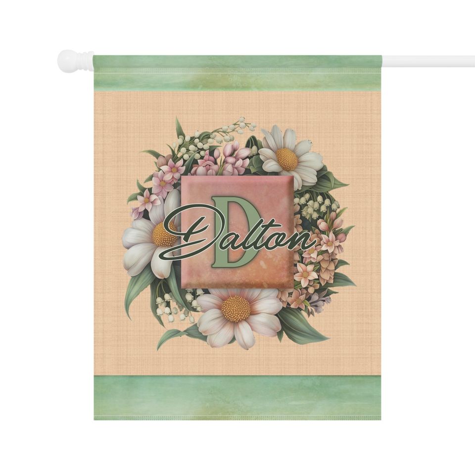 Personalized monogram house flags