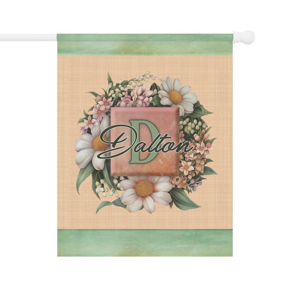 Personalized monogram house flags