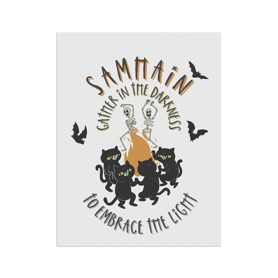 Witch Garden Flag, Samhain Yard Flag, Witchy Decor, Samhain Decor, Pagan Decor