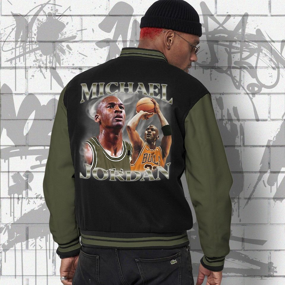 Olive Unisex Varsity Jacket, Varsity Jacket