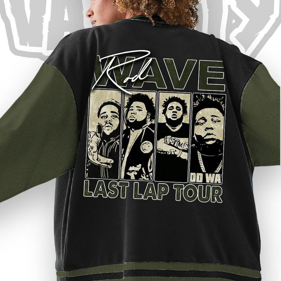 Custom AM 1 Essential Premium Unisex Varsity Jacket, Rod Wave Last Lap Tour Varsity Jacket, Rap Music Varsity Jacket
