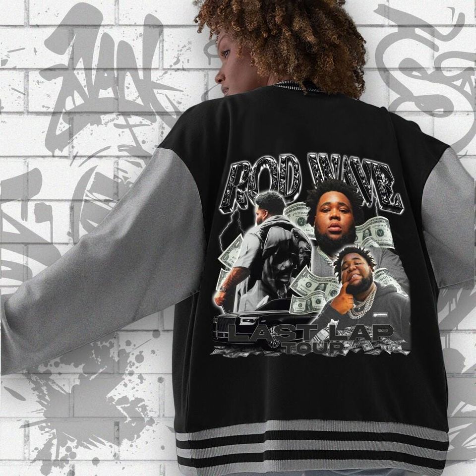 Custom Rod Wave Music Varsity Jacket, Rod Wave Last Lap Tour, Rod Wave Varsity Jacket
