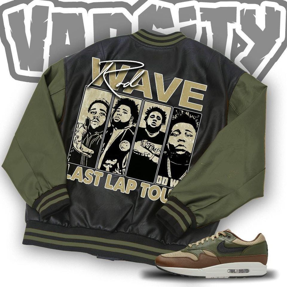 Custom AM 1 Essential Premium Unisex Varsity Jacket, Rod Wave Last Lap Tour Varsity Jacket, Rap Music Varsity Jacket