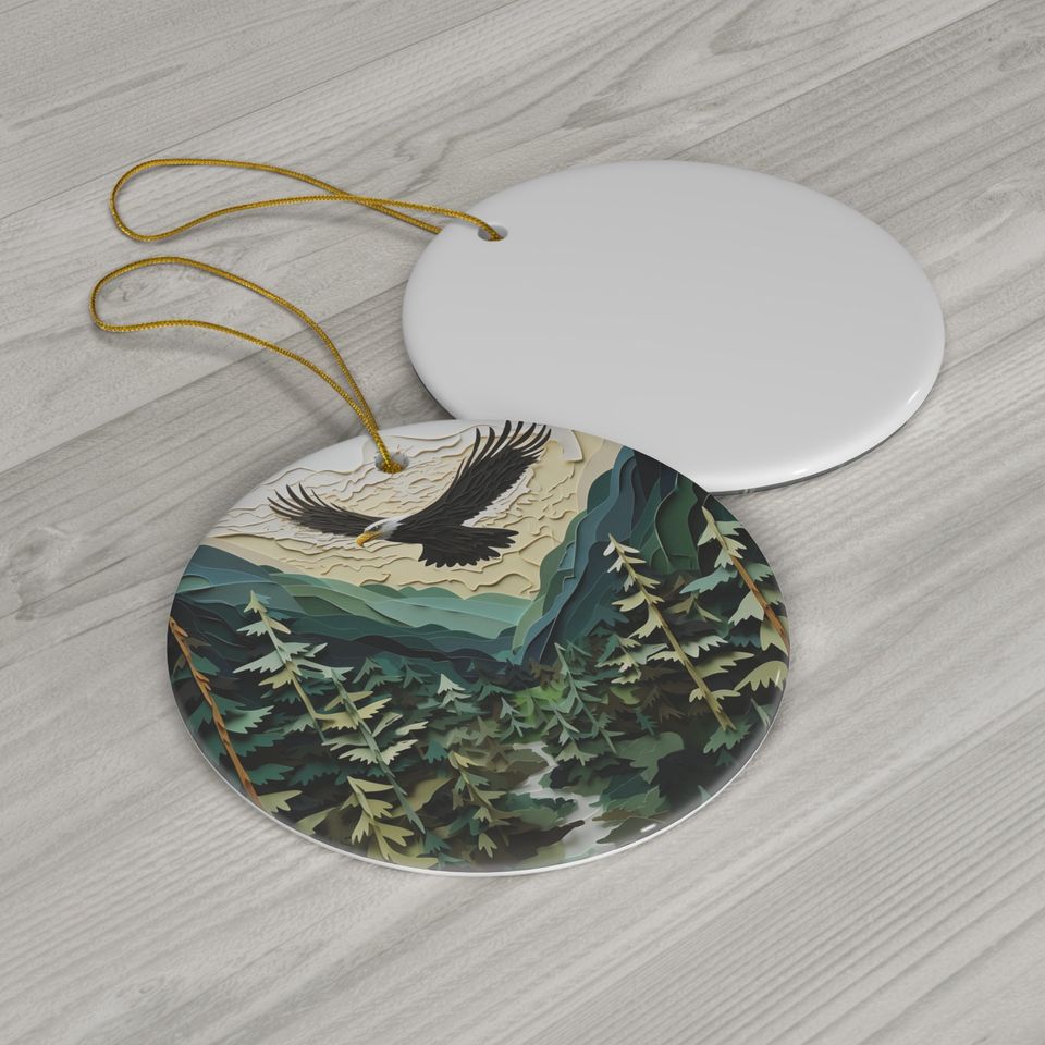 Valley Eagle Ceramic Ornament