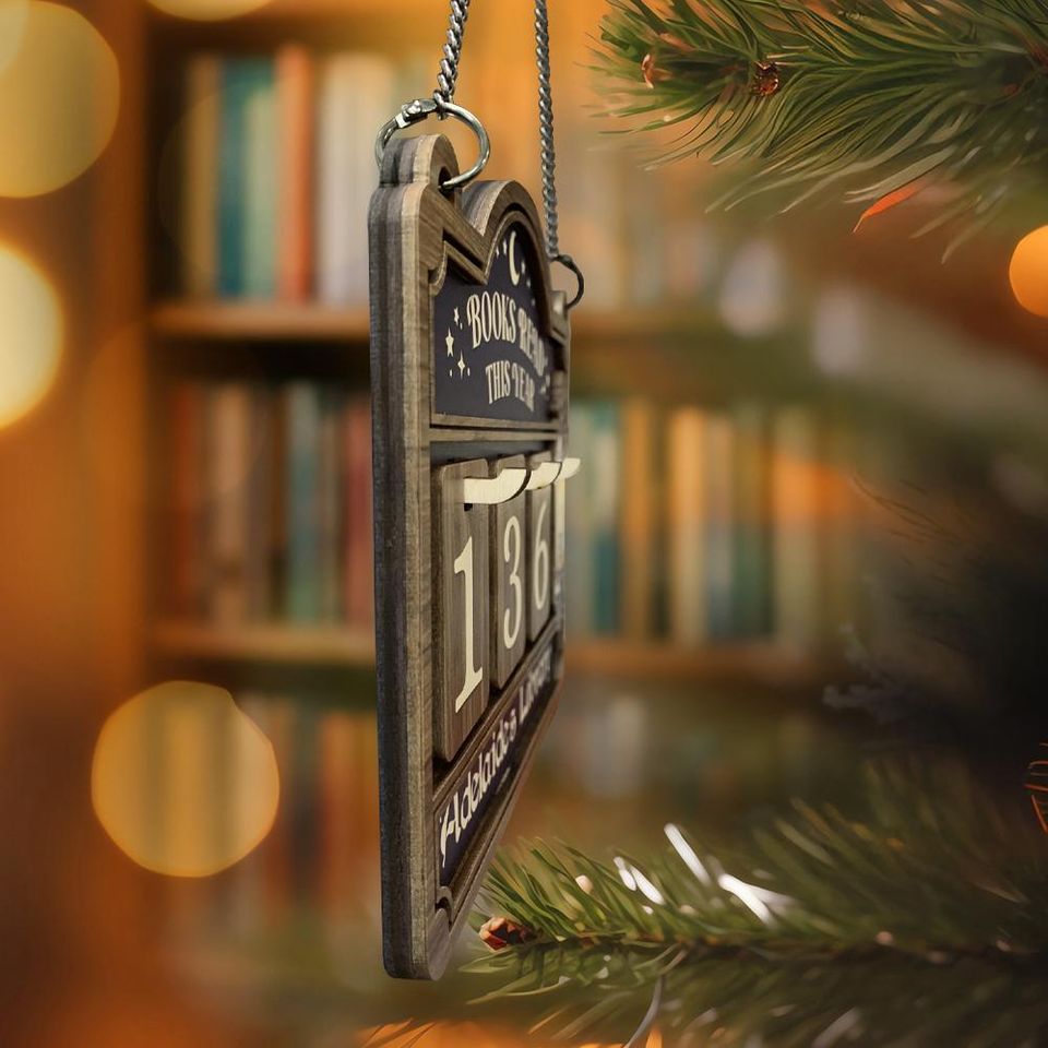Personalized Book Tracker - Books Read This Year Counter, Vintage Book Read Tracker, Gift for Readers, Book Lovers Gift, Bookshelf Decor