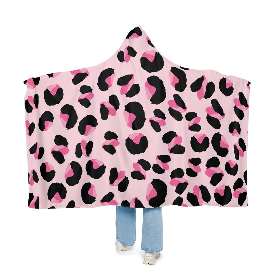 Cheetah Print Camo Hooded Snuggle Blanket