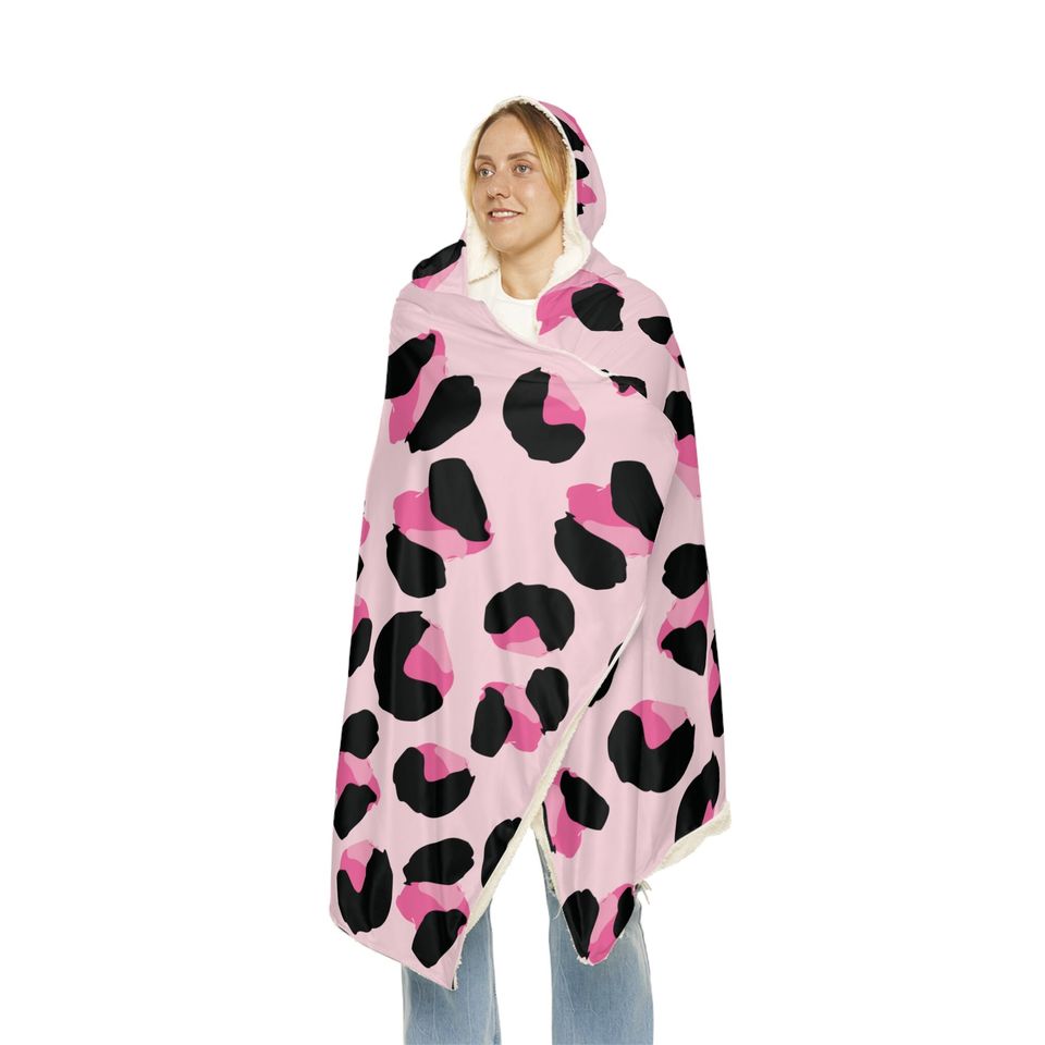 Cheetah Print Camo Hooded Snuggle Blanket