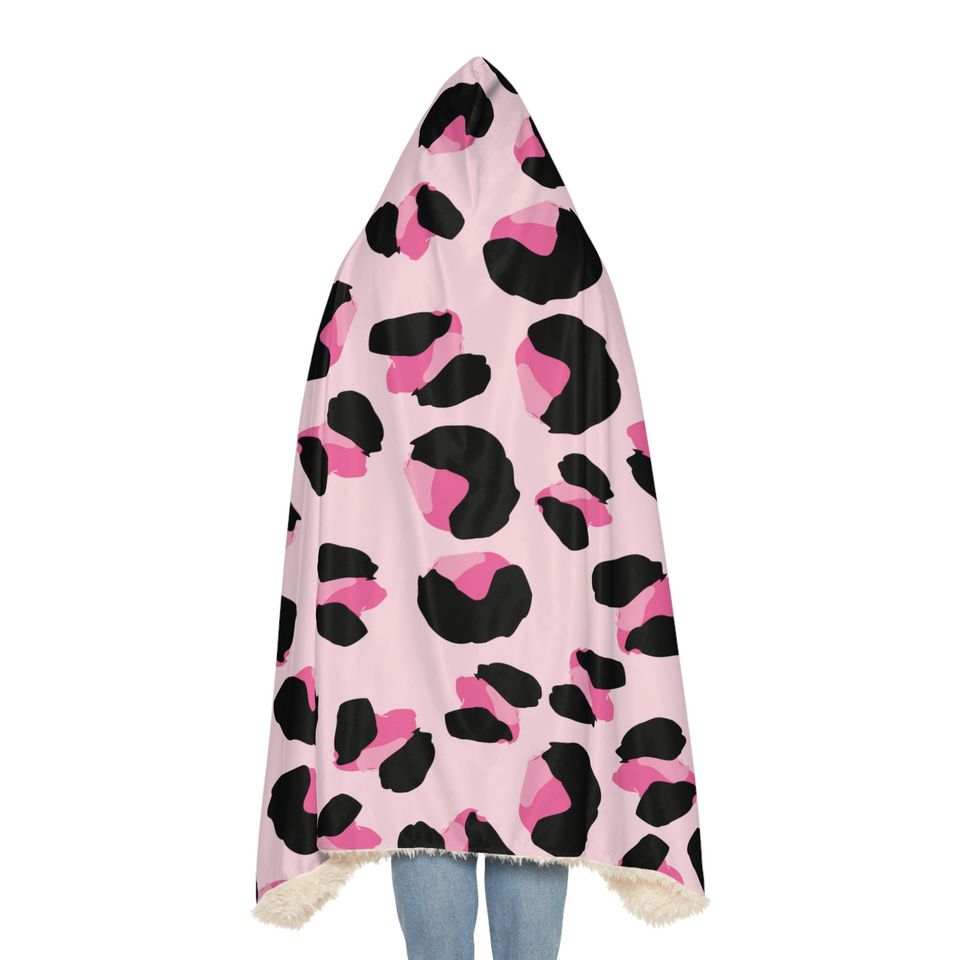 Cheetah Print Camo Hooded Snuggle Blanket