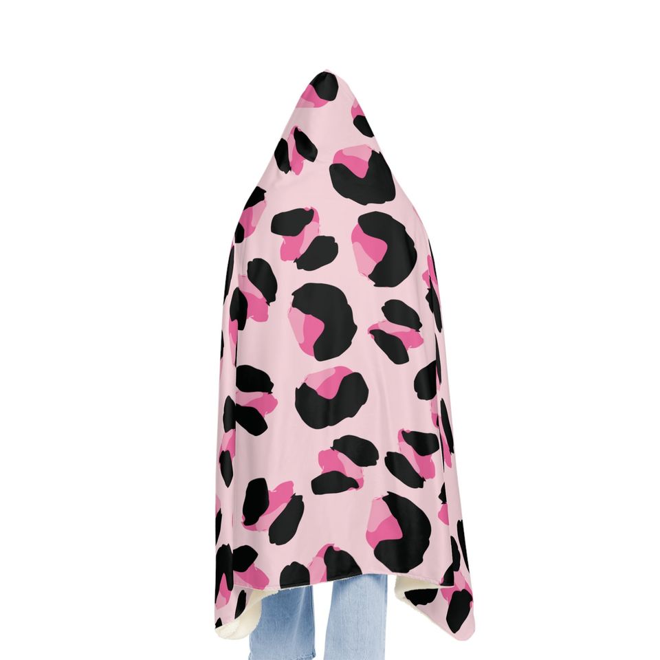 Cheetah Print Camo Hooded Snuggle Blanket