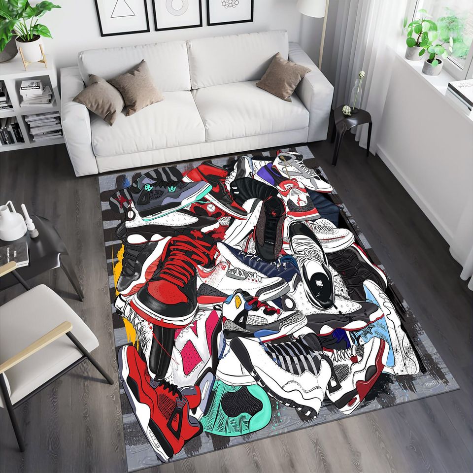 Sneaker Rug: Hypebeast Shoes Off Area Rug