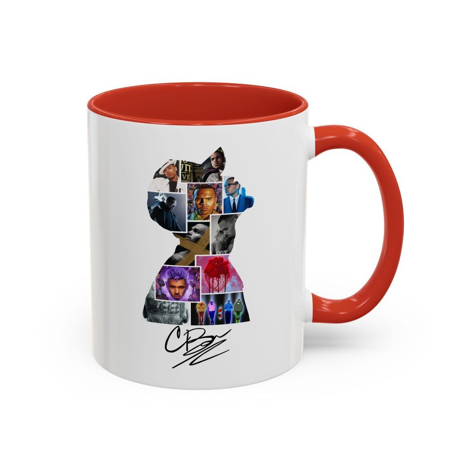 Chris Brown world tour mug Chris Brown cup breezy bowl tour mugshot Chris Brown albums mug