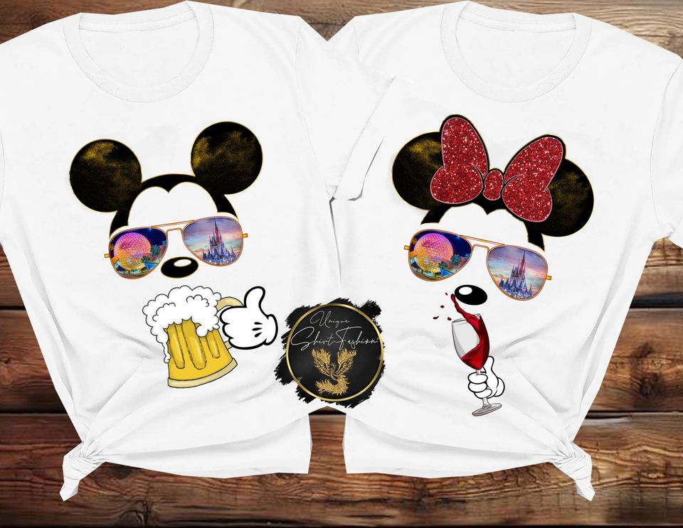 Disney Cheers Beers and Mickey Ears, Drinking Around the World shirts