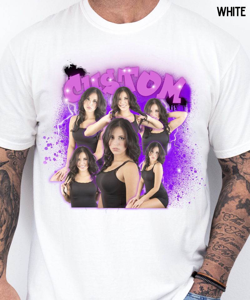 Custom 90s Bootleg Rap Shirt with Photos