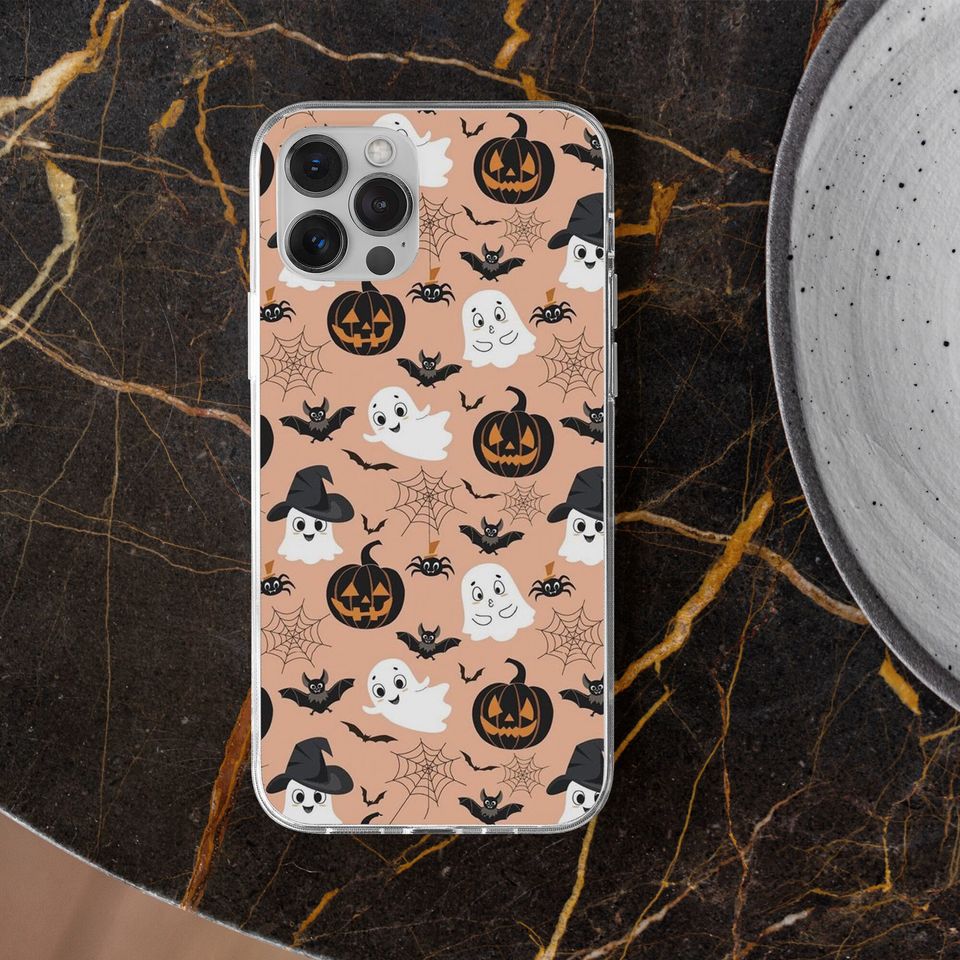 Halloween Spooky Collage Phone Case: Soft TPU Gel Cover