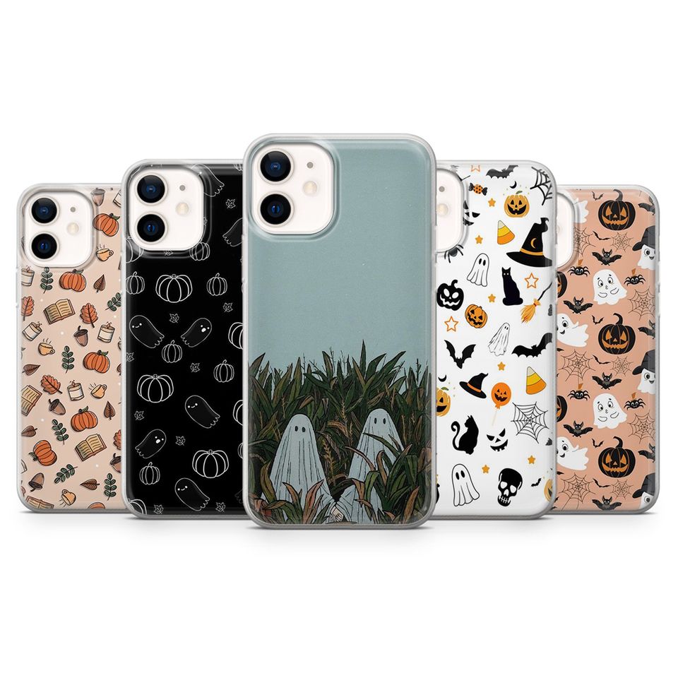 Halloween Spooky Collage Phone Case: Soft TPU Gel Cover