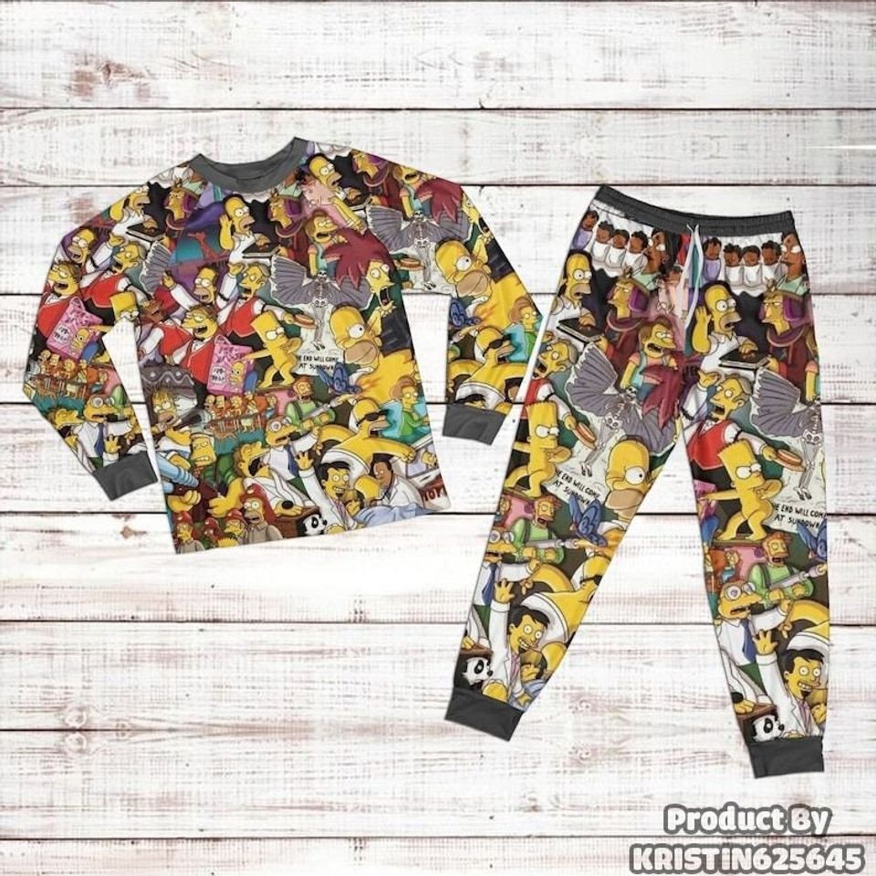 Disney The Simpson Raglan Pajamas Set