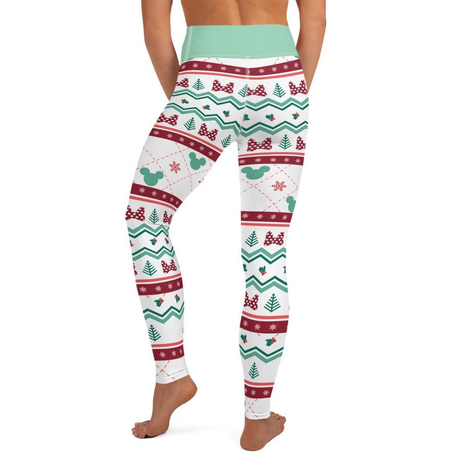 Womens Christmas Leggings Disney Sweater Pattern