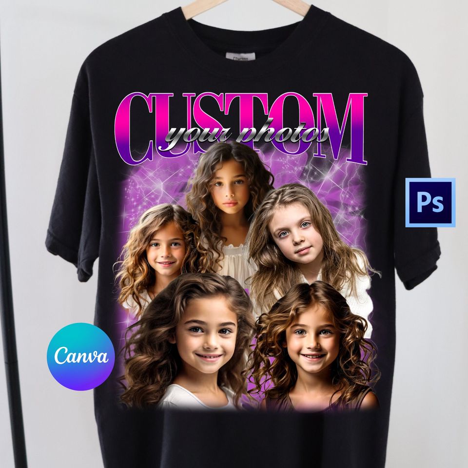 Bootleg Shirt Template Canva | Canva Editable T- Shirt
