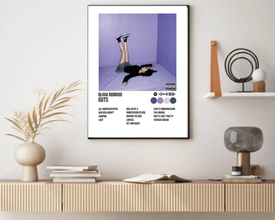 Olivia Rodrigo - Guts album vinyl poster