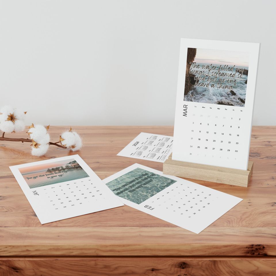 Taylor's 1989 Lyric Inspired 2024 Vertical Desk Calendar
