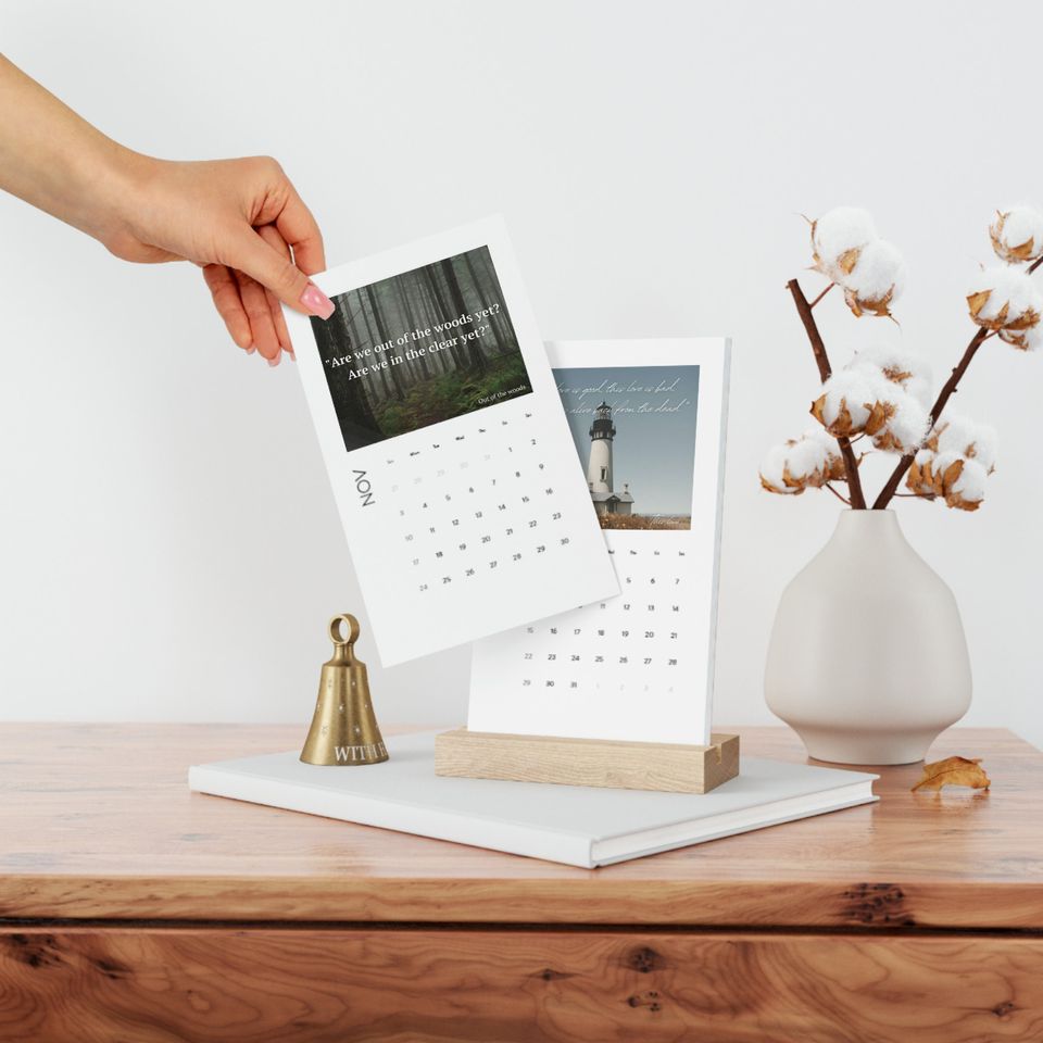 Taylor's 1989 Lyric Inspired 2024 Vertical Desk Calendar