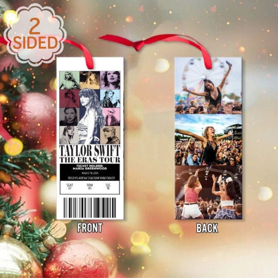 Personalized TS Eras Tour Commemorative Ticket Acrylic Ornament
