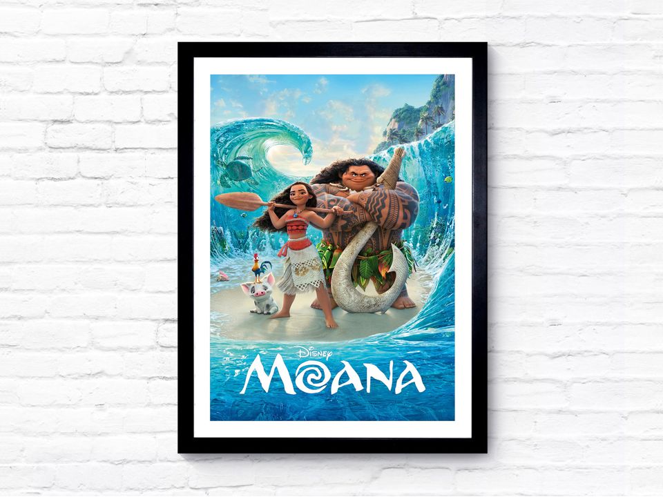 Moana Princess, Disney poster, art decoration