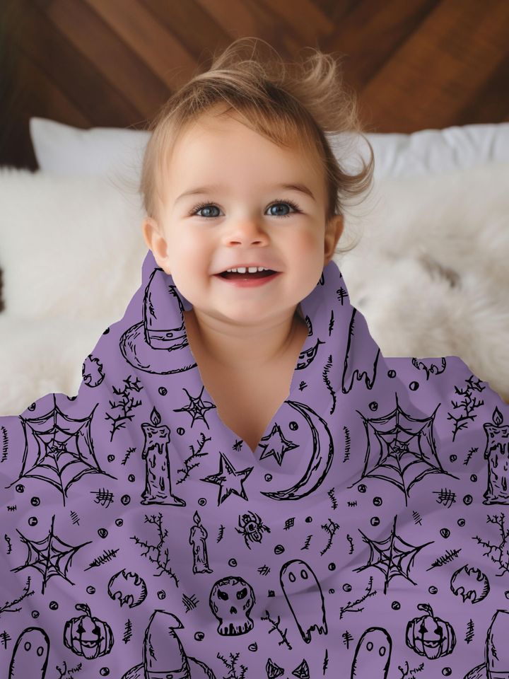Halloween Fleece Blanket Witch Blanket Cozy Fall Blanket Halloween Throw Blanket Comfy Blanket Tarot Blanket Gothic Home Decor Fleece Throw