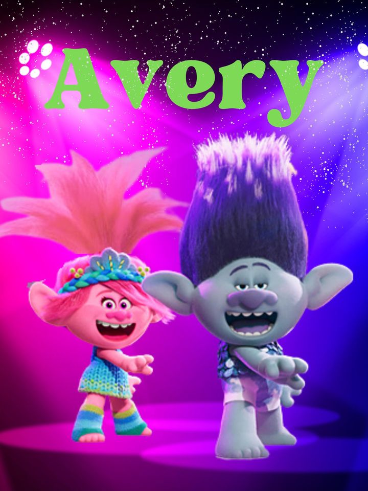 Trolls Themed Kids Name Blanket Personalized Custom Trolls Kids Blanket, Poppy And Branch Blanket, Personalized Blanket, Throw Blanket