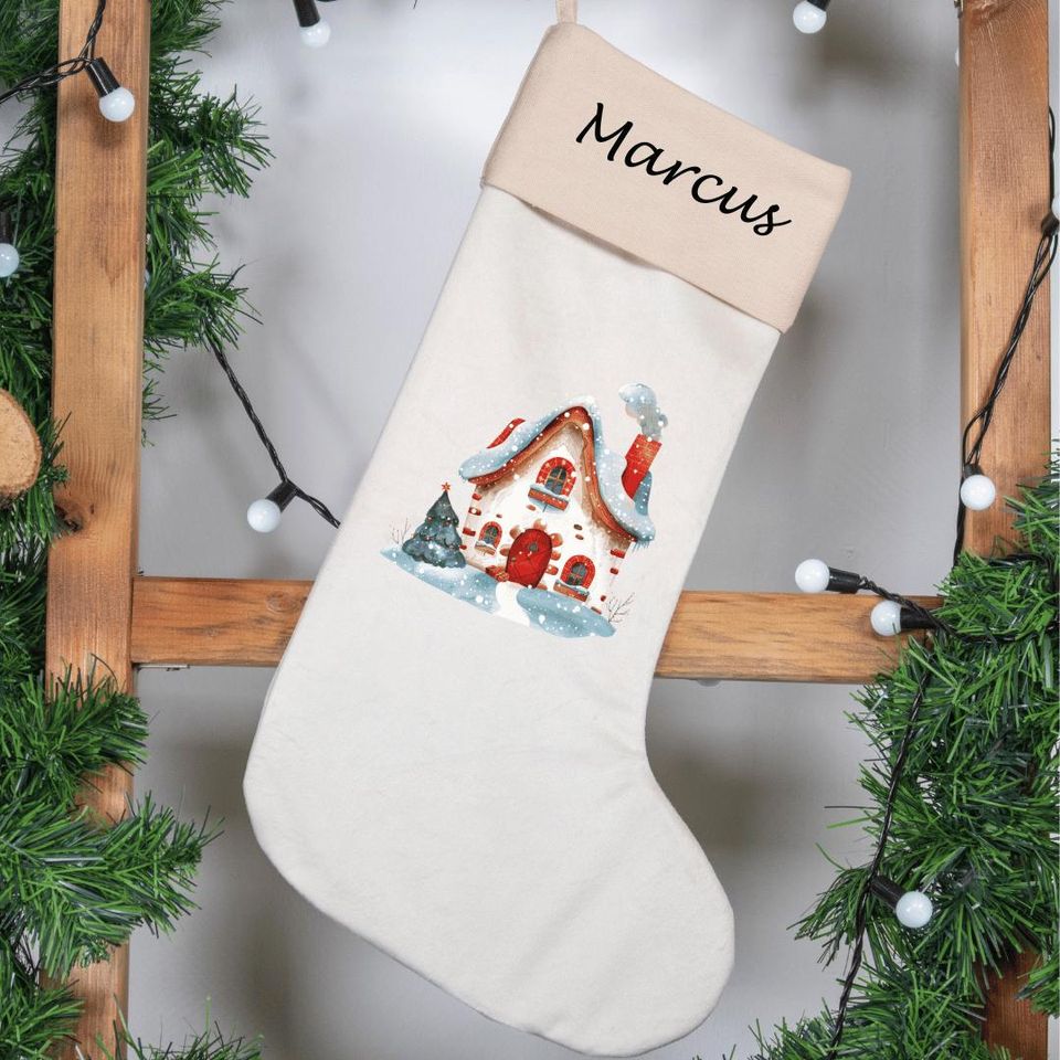 Velvet Christmas Stocking, Personalized with Name