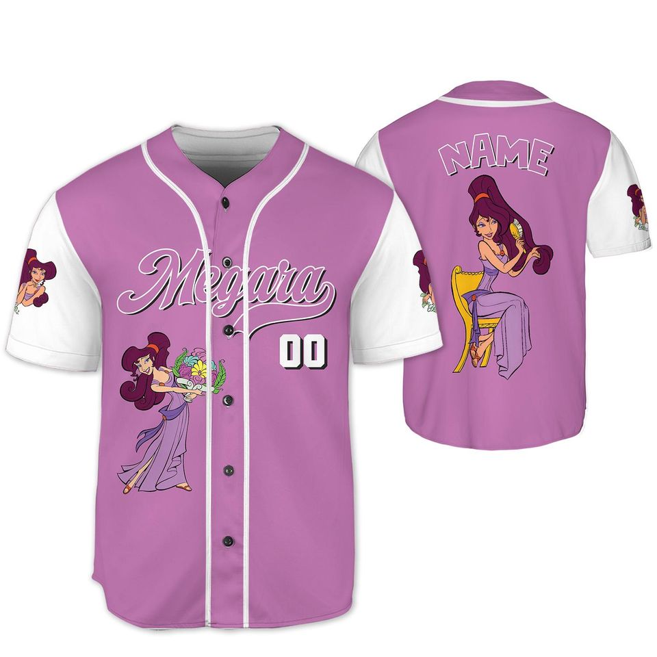 Custom Hercules Meg Jersey Shirt, Hercules Baseball Jersey, Megara Cosplay, Family Shirts