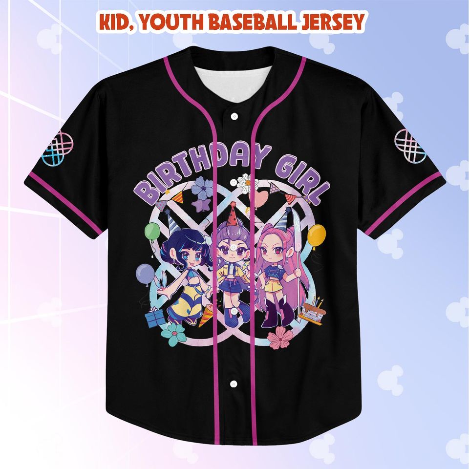 Custom Huntrix Birthday Girl Baseball Jersey, It's My Huntrix Birthday Shirt