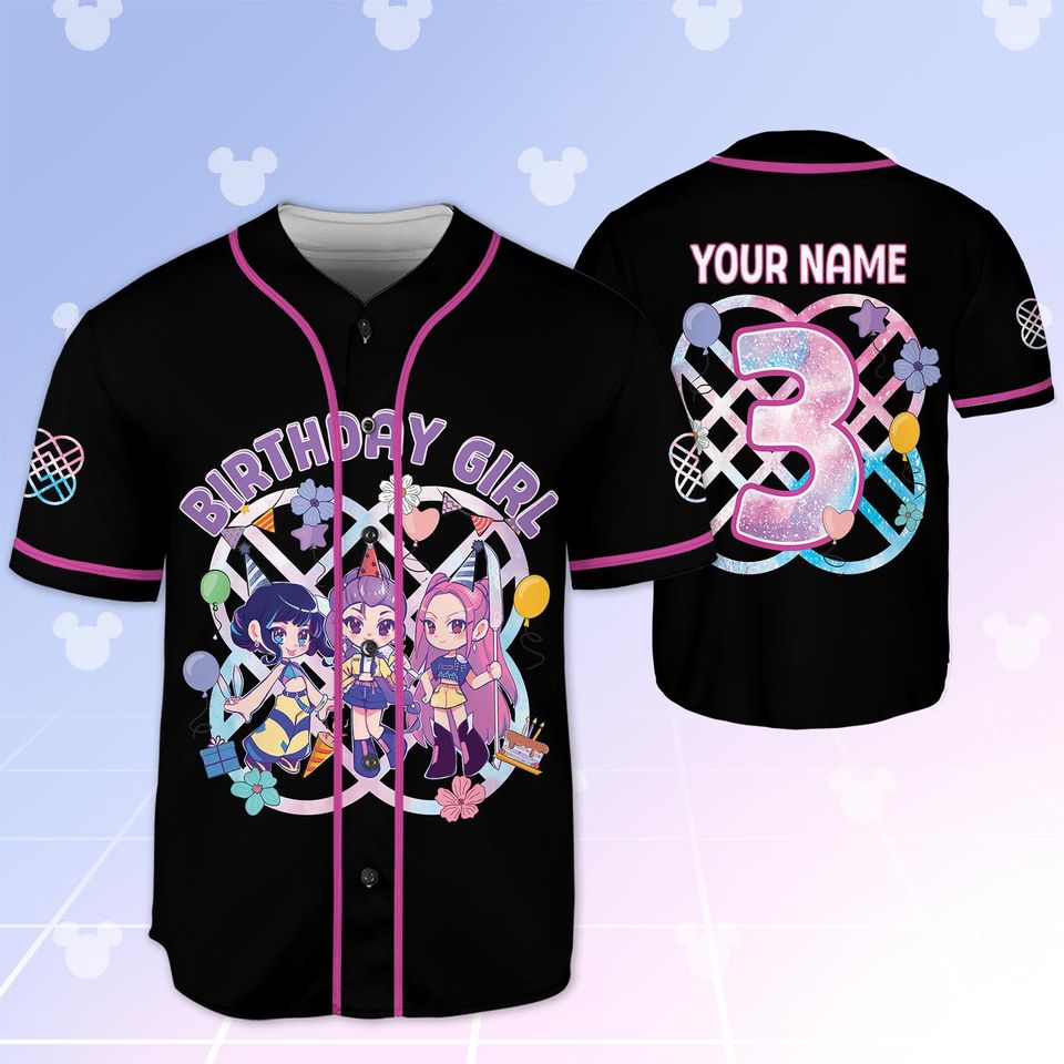 Custom Huntrix Birthday Girl Baseball Jersey, It's My Huntrix Birthday Shirt