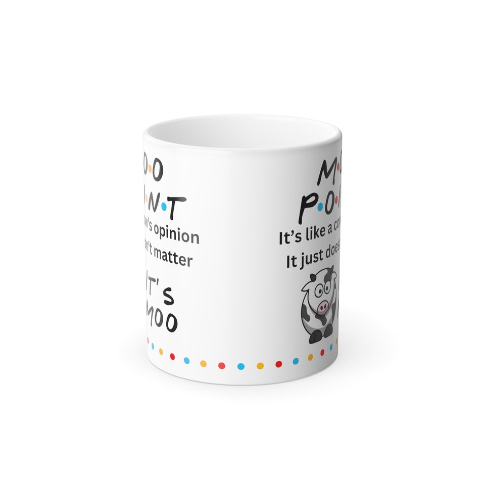 Moo Point Friends Color Changing Mug, 11oz