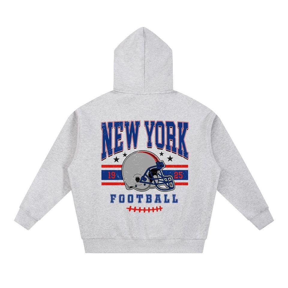 New York Vintage Football Jacket, Unisex Retro Zip Up, Classic Athletic Style Outerwear