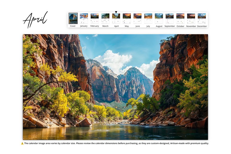 2025 Artistic National Parks Wall Calendar