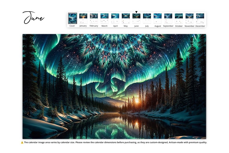 2025 Alaska Northern Lights Wall Calendar