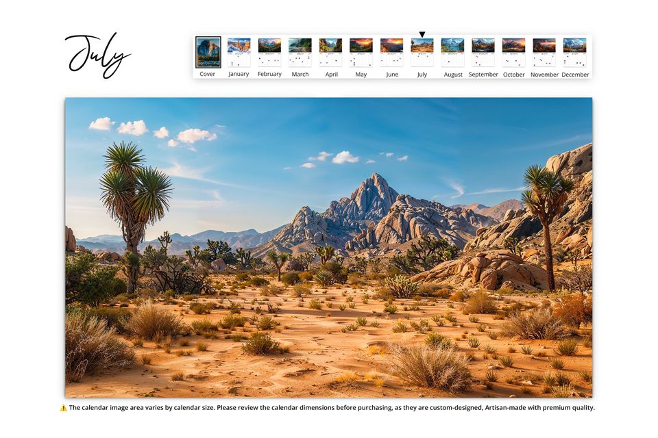 2025 Artistic National Parks Wall Calendar